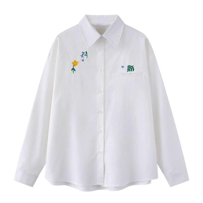 White Blossom Relaxed Long Sleeve