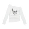 Modern Slim White Basic Long Sleeve